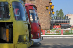 21.08.2007. Автобусы на конечной остановке «Вокзал» Фото: А.Карпов